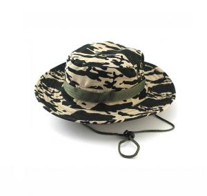 Cheap 100% Cotton Fisherman Bucket Hat With Strings Plain Pattern Quick Dry for sale