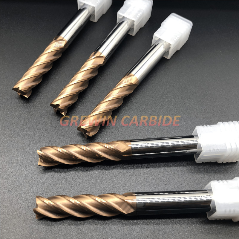 Cheap Solid Carbide Machine Tool 4 Flute Square End Mill Cutter For Metal Milling for sale