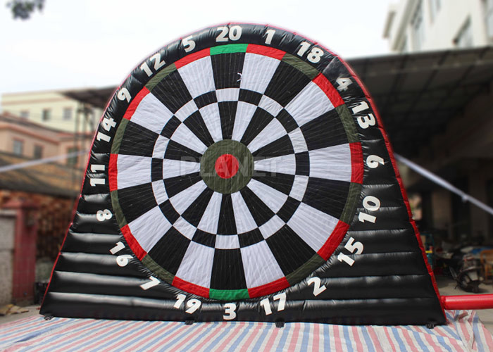 Cheap Giant Inflatable Soccer Dart Board CE / UL Air Blower For Outdoor Play for sale