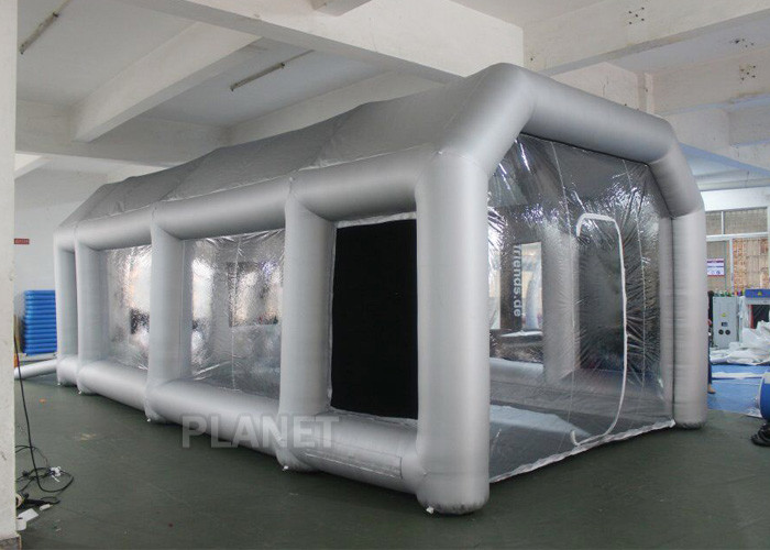 Cheap Outdoor Inflatable Spray Booth With Two Blowers Removeable Filter for sale