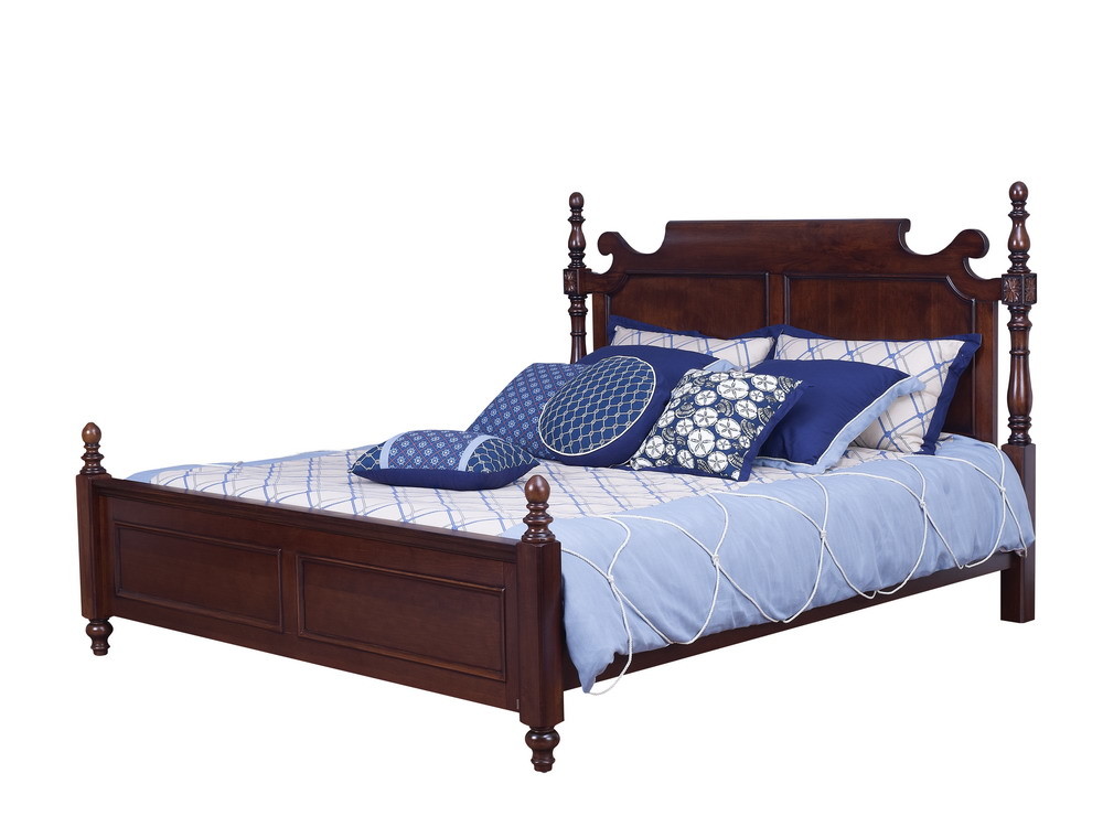 Cheap Rubber Wood made bedroom furniture in Special design Modern Headboard with wood  slat shipping from Shenzhen to Africa for sale