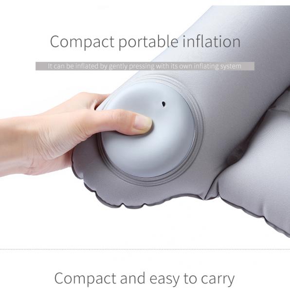 SW9012 Wholesale Inflatable Travel Pillow custom portable TPU travel Camping Hiking Air inflatable car seat Back cushion