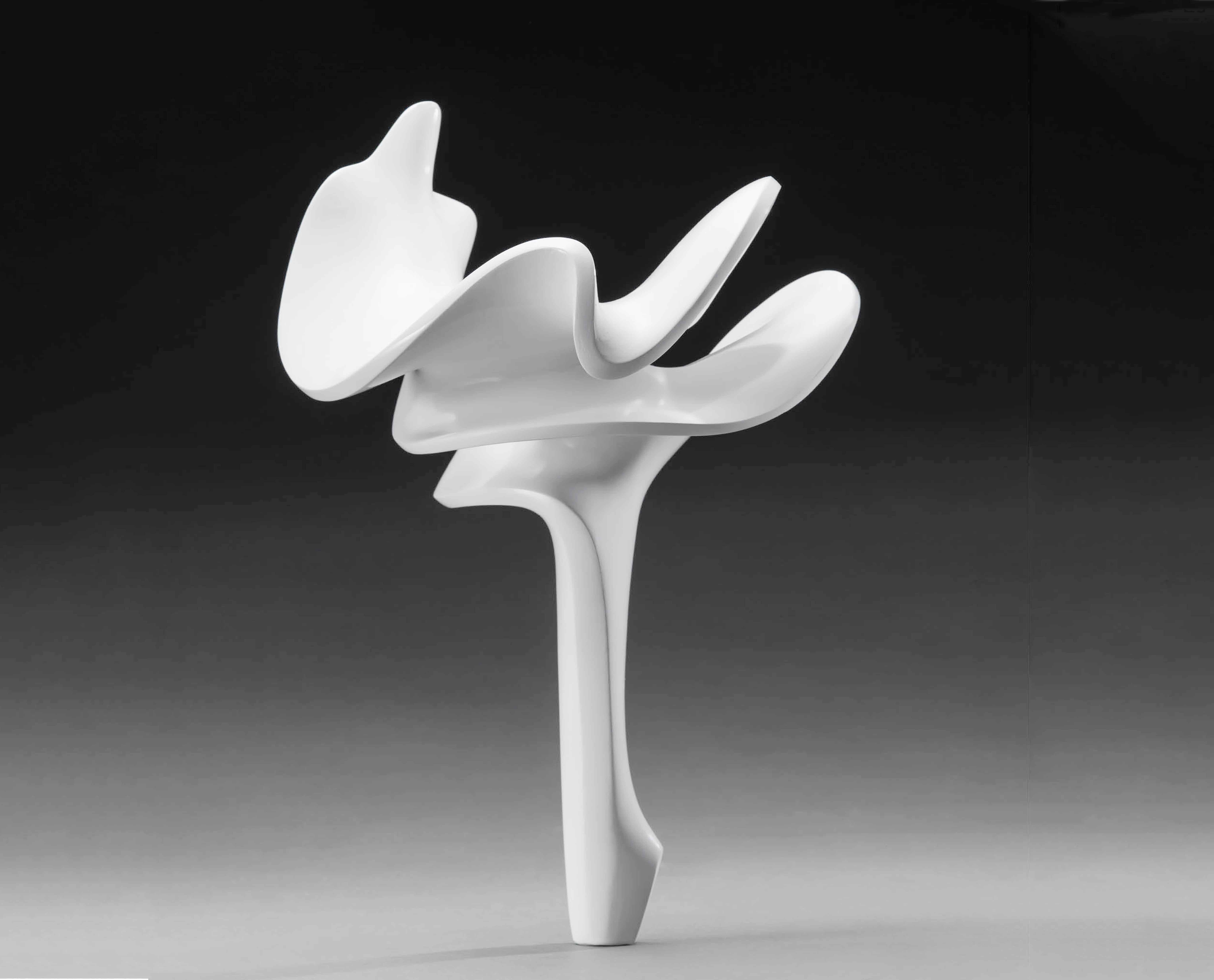 Cheap Modern Painted Abstract Garden Art Sculpture White Baking Varnish Color for sale