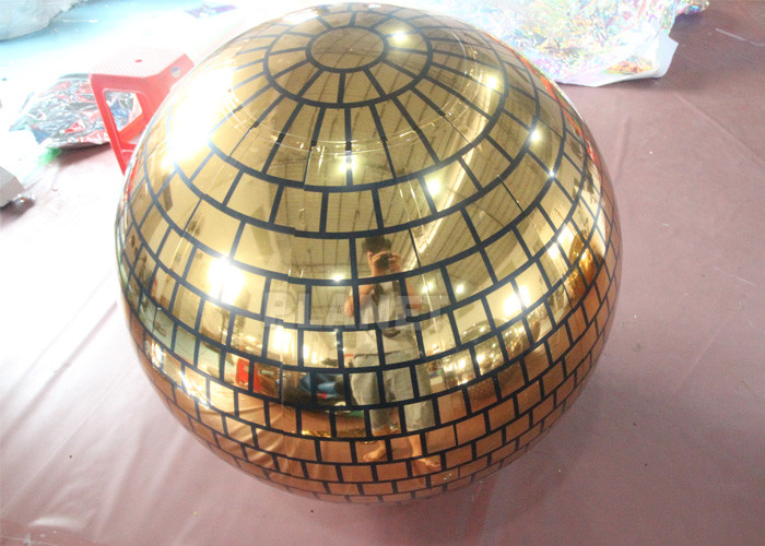 Cheap Event Party Gold Mirror Ball Disco Light Inflatable Reflective Mirror Balloon For Decoration PVC Inflatable Mirror Ball for sale