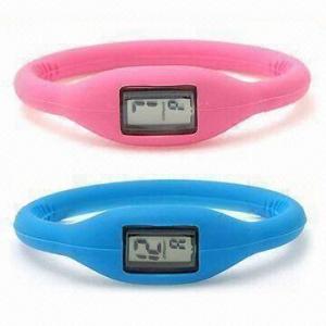 Cheap Sports Wristwatches, Made of 100% Silicone, Harmless to Body, Popular for Promotional Gifts for sale