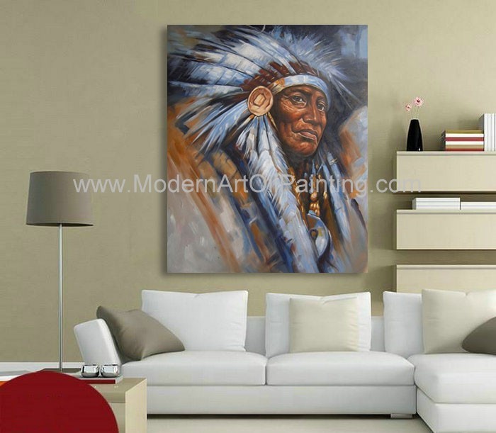 Cheap Impression Human Portrait Painting Tribal Leaders Handmade On Canvas for sale