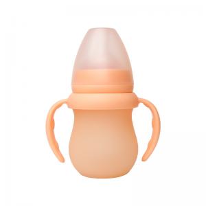 Cheap Soft Nipple 260ml Silicone Baby Milk Bottle Anti Choking Anti Flatulence for sale
