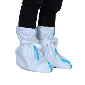 Cheap Unisex White Blue Footwear Covers Disposable Non Absorbent High Durability for sale
