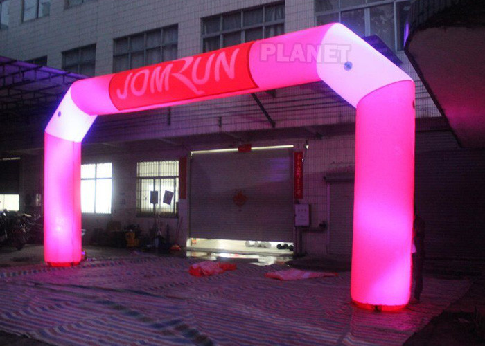 Cheap Custom Advertising LED Inflatable Start Finish Arch For Event for sale
