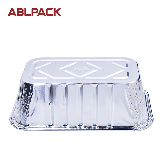 Cheap Disposable Wrinkle Wall Silver Aluminum Foil Food Container For Restaurant for sale