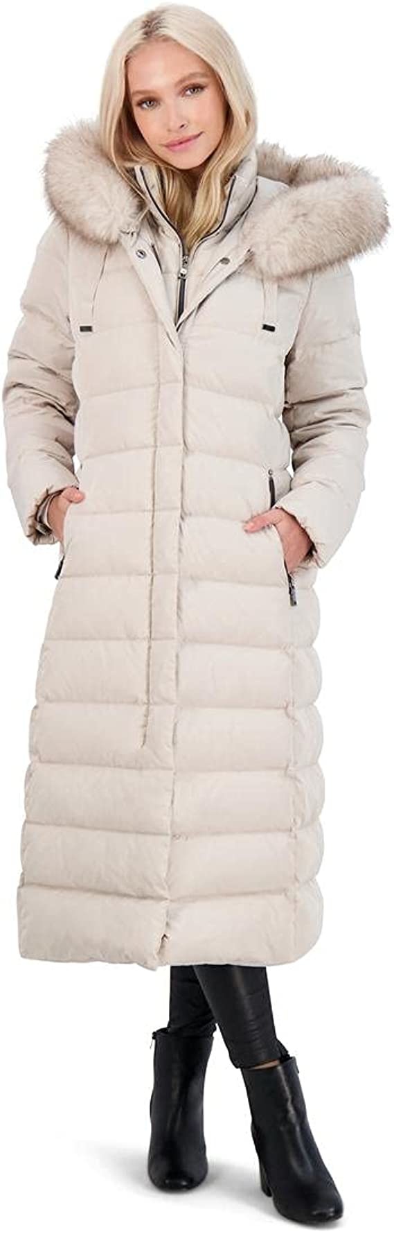 China Autumn Winter Tahari Nellie Womens Long Puffer Coat S M L 3XL on sale