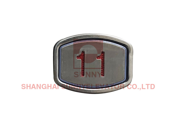 Cheap Red / White Stainless Steel Push Button For Passenger Elevator Parts for sale
