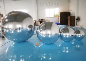 Cheap Hanging Silver Inflatable Mirror Ball / Inflatable Mirror Balloon EN14960 for sale