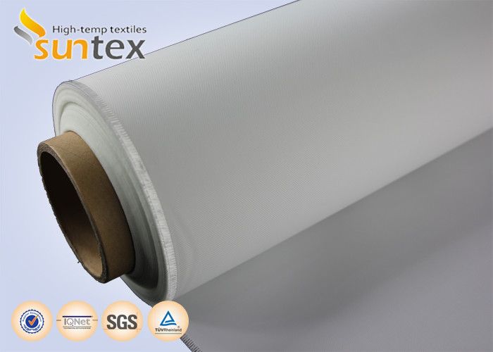 Heat And Cold Resistant PU Coated Fiberglass Fabric 0.41mm For Air Distribution Ducts M0