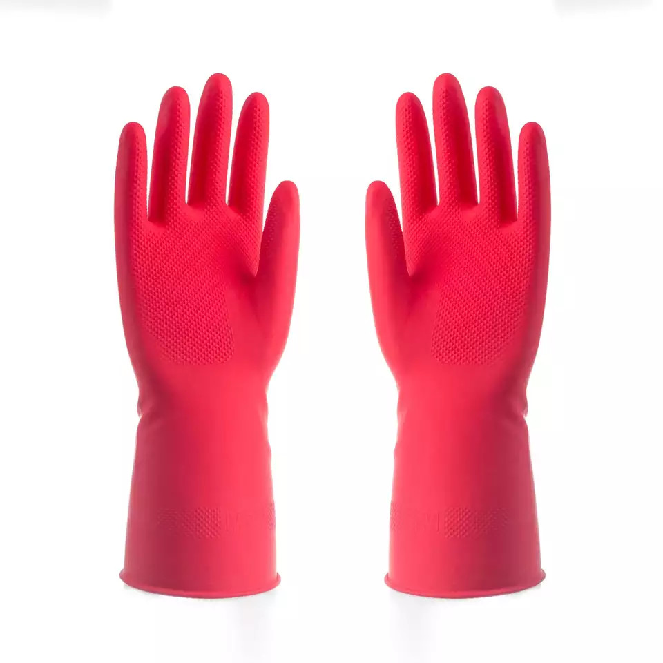 China 3/4 Half chemical resistant nitrile gloves Oil Polyester Lining on sale