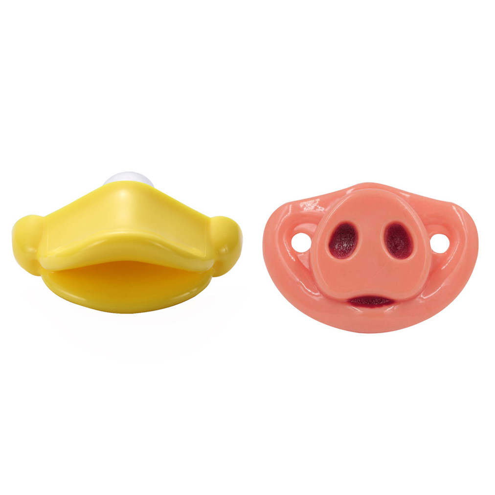 Cheap Cute Duck Baby Pacifier Novelty Toddler Nipple Funny Soothers Baby Toy Gift for sale