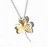 Buy cheap Pendant Necklace, Made of Stainless Steel, with Gold Foilï¼ŒChristams Gifts from wholesalers