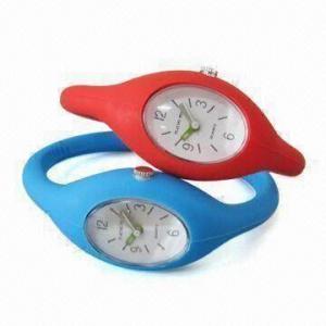 Cheap Silicone Analog Wristwatch with Japan Quartz Movement, Leisure Design, OEM Order are Welcome for sale