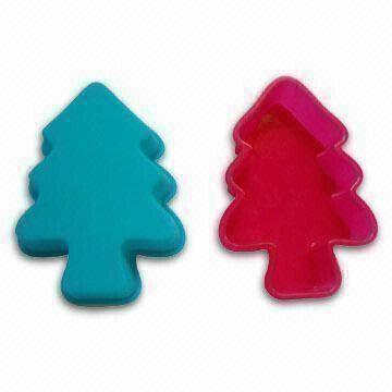 Cheap OEM Cake Mold in Christmas Tree Design, Made of Food-grade Silicone, Nontoxic, FDA/LFGB-approved for sale