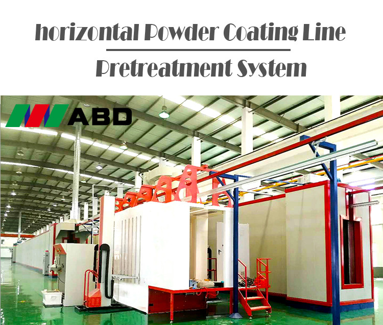 Cheap Pretreatment Colour Coating Line Automated Powder Coating Line With Spraying Tunnel for sale