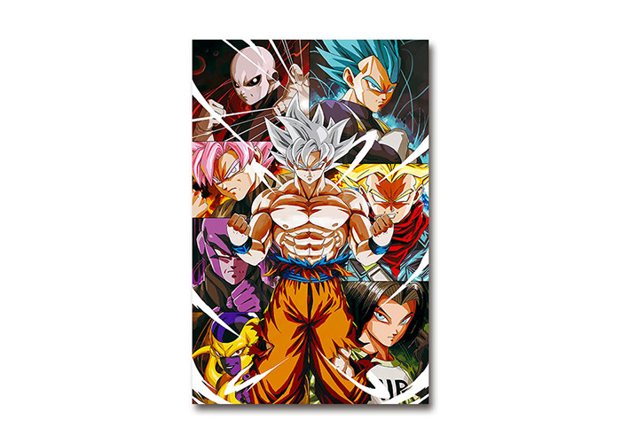Cheap PET Lenticular Flip 3D Lenticular Triple Transition Dragon Ball Goku Anime Poster For Wall Art Poster for sale