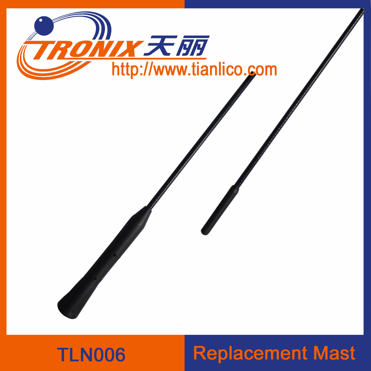 Cheap 1 section mast car antenna/ replacement mast car antenna/ car antenna accessories TLN006 for sale