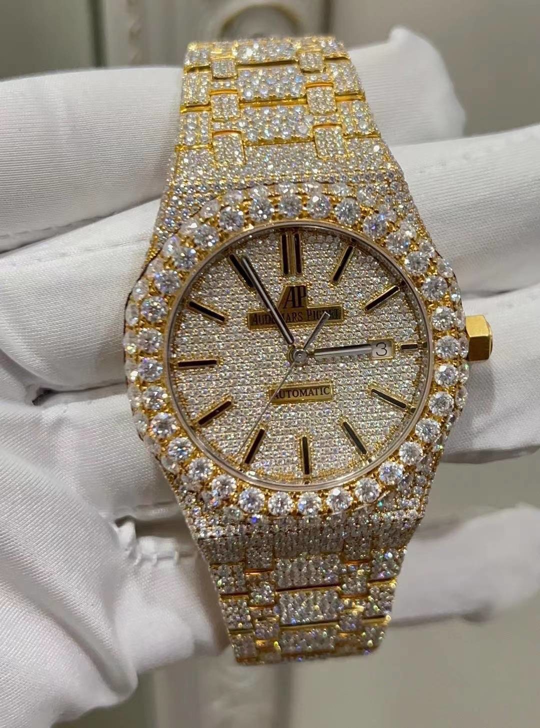 Cheap AP watch moissanite watch luxury vvs1 men watches diamond High end jewelry customization Custom moissanite watch for sale