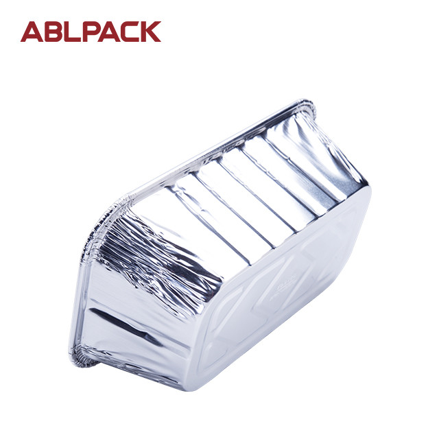 Cheap Disposable Wrinkle Wall Silver Aluminum Foil Food Container For Restaurant for sale