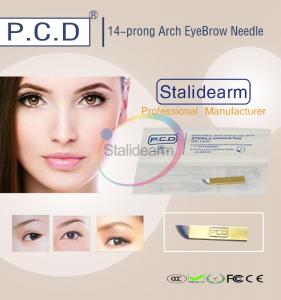 China PCD Eyebrow Embroidery Pen 14 Prong Micro Blading Embroidery Needles on sale
