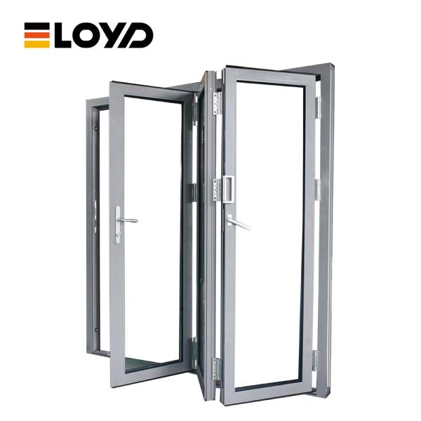 96x80 Accordion Glass Sliding Doors Aluminum Stacking Doors Left Out Swing