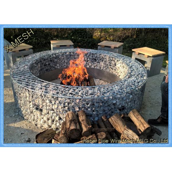 Hot Dipped Galvanized Garden Welded Gabion Retaining Wall / Welded Gabion Stone Cage Box
