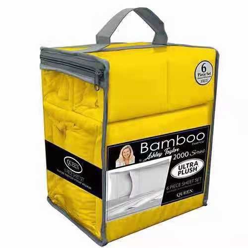 National Standards Color Fastness Grade Bamboo 2200 Series Brushed Microfiber Sheet Set 6pcs