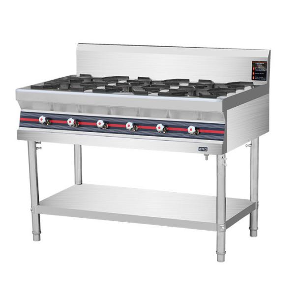 Floor Type 40KW Commercial Gas Cooking Stove 4-8 Burner
