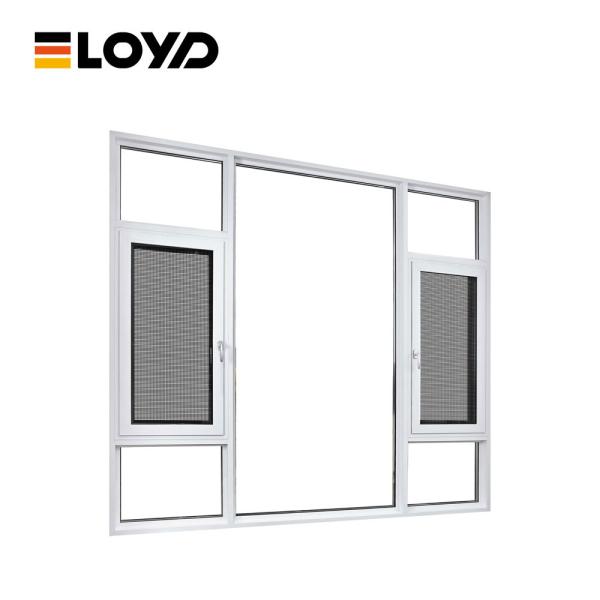 Apartment Hotel Double Glazed Tempered Glass Casement Windows With Screen