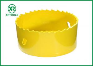 Cheap HSS M42 Bi Metal Hole Saw , Yellow Finished Deep Hole Saw For Wood / Aluminum for sale