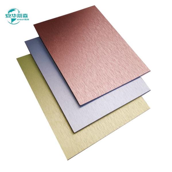 B1 Fire Rating Brushed Aluminum Composite Panel ISO14001 Fire Retardant Acp