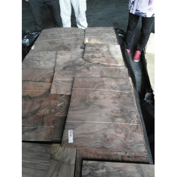 Sliced Natural Walnut Burl Wood Veneer Sheet