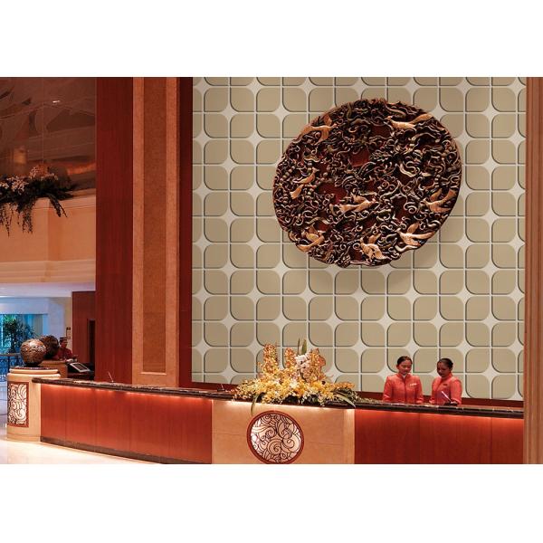 Irregular Cube 3d Home Wallpaper , Soundproof Beautiful Contemporary Wall Coverings For Walls