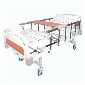 Cheap 2 Cranks Manual Electric Medical Bed Electric Hospital Bed With Folding Side Rails for sale