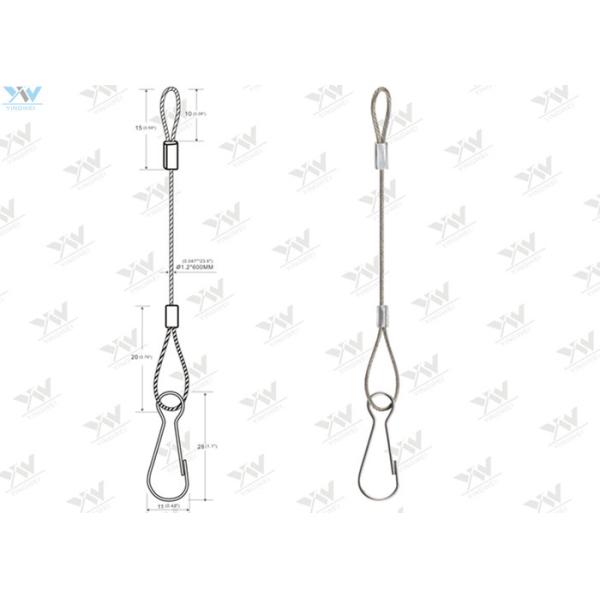 Loop End Wire Rope Lifting Slings / Steel Cable Slings Nickel Color With Clips