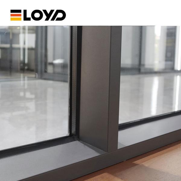 Insect Control Black Double-Layer Hollow Glass Aluminum Casement Windows Replacement For Hotel