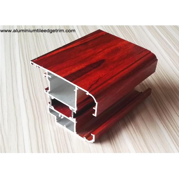 Thermal Break Wood Grain Aluminium Casement Window Profile For Apartment Project