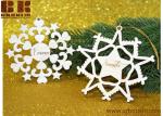 Set of 10 Personalized Christmas tree snowflake decorations Christmas gift.