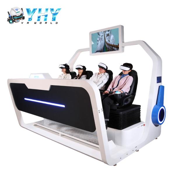 400kgs Load Game VR Simulator 9d Cinema Chair 4 Seats For Theme Park