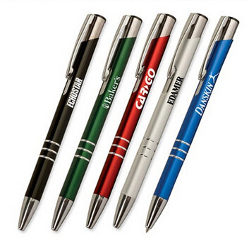 Shinning Metal promotional Ballpoint Pen for Aluminium ballpoint pen laser engraved