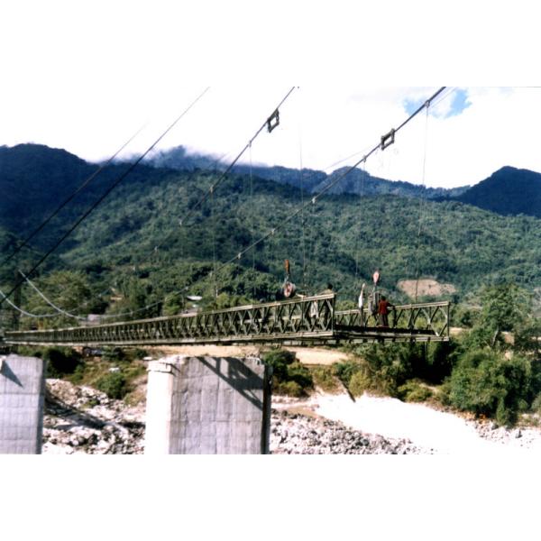 Large Span Steel Suspension Cable Stay Bridges With Rock Anchors