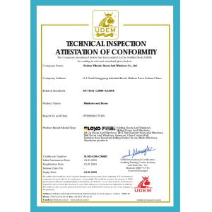 Foshan Yiluode Doors And Windows Co., Ltd. Certifications