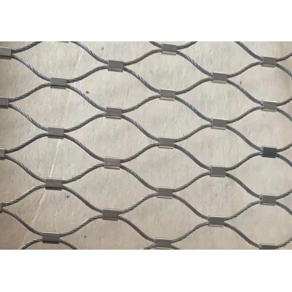 SS304 2mm Anti Rust Balustrade Cable Mesh 50*50 Stainless Steel Cable Mesh
