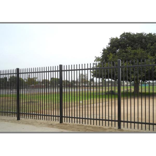 Industrial Security 1.8m High Steel Ornamental Fence Galvanized Powder Coated