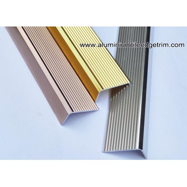 Anti Slippery Aluminum Stair Nosing / Edging / Brace With 45mm X 20 mm